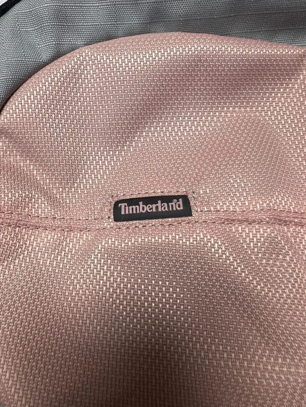 Timberland Mini Backpack Pink Gray Adjustable Straps Casual
